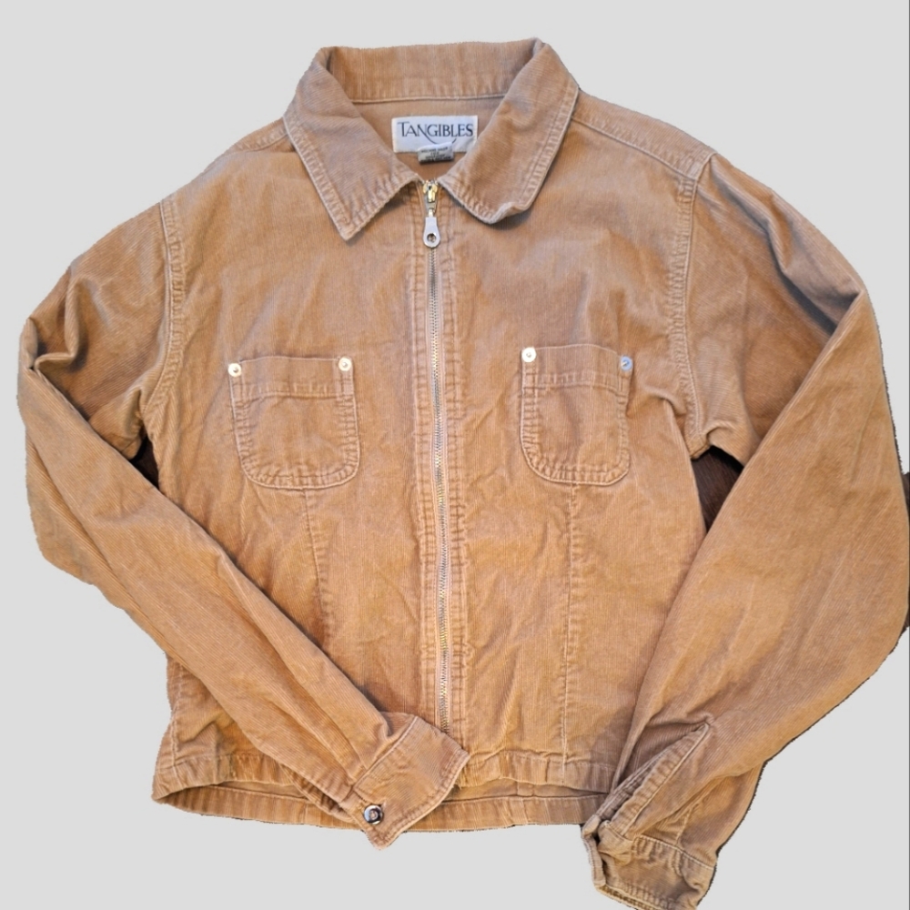 Tangibles Brown Corduroy Zip up Jacket- Medium